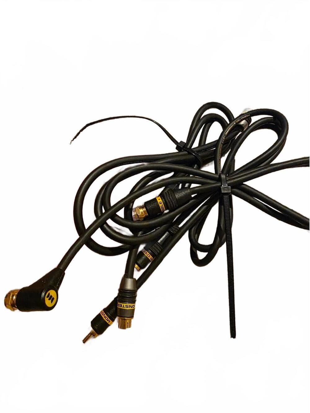 3 Vtg Monster Standard High Definition Audio Video Cables Lot